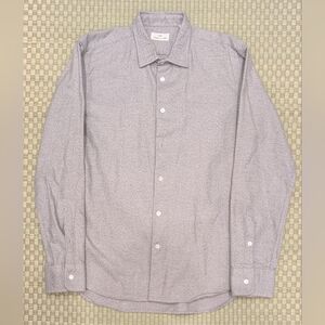 +351 Cotton Button Up Shirt Gray Men's Size Large Made in Portugal